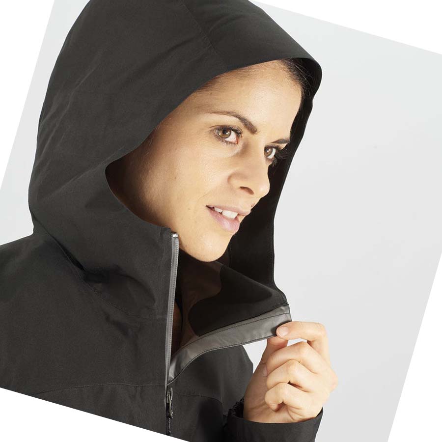 Chaquetas Salomon OUTLINE GORE-TEX WATERPROOF 2.5L Mujer Negros | MX 2488JPQ